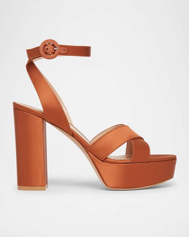 Crisscross Ankle-Strap Platform Sandals